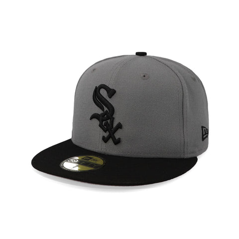 Gorra New Era 59 Fifty MLB Basic White Sox Gris Cerrada