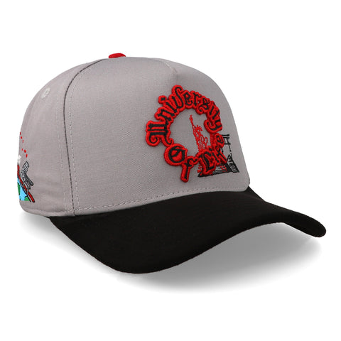 Gorra JC Hats University of Life Curva Gris/Negro Unitalla