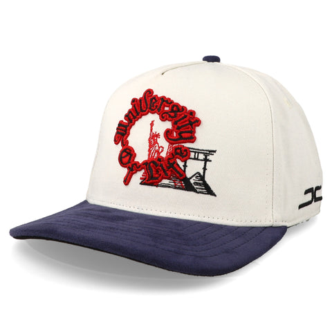 Gorra JC Hats University of Life Beige/Azul Marino Unitalla