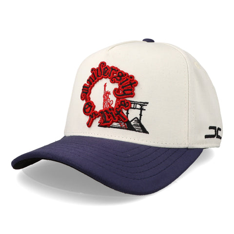 Gorra JC Hats University of Life Curved Beige/Azul Unitalla
