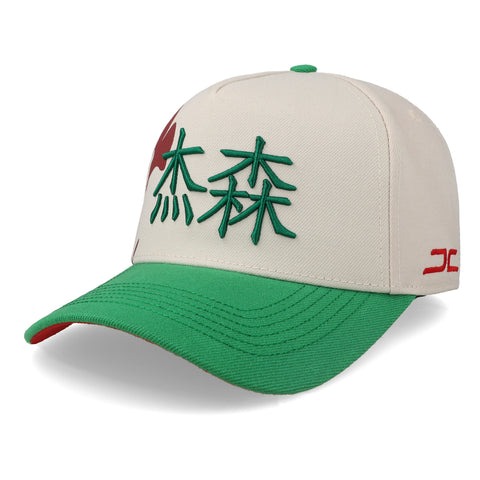 Gorra JC Hats Glory Beige/Verde Unitalla