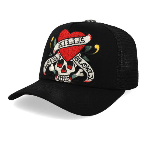 Gorra Ed Hardy Skull Love Kills Slowly Negro Unitalla