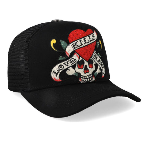 Gorra Ed Hardy Skull Love Kills Slowly Negro Unitalla
