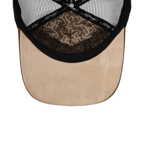 Gorra Ed Hardy Skull On Fire Diamonds Café Trucker Unitalla