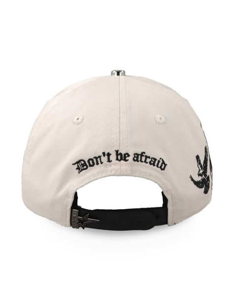 Gorra Cash Only Don't Be Afraid Blanca Unitalla