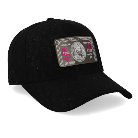 Gorra Cash Only 2517 Purple Amex Print Negro Unitalla