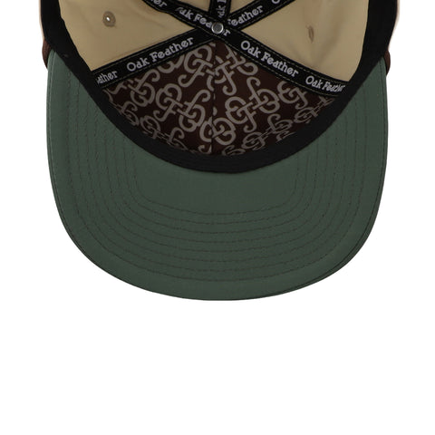 Gorra Oak Feather Logo Beige Verde Unitalla