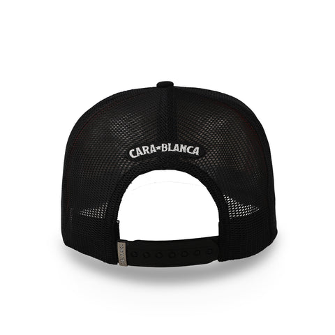 Gorra Cara Blanca Smooth Buffalo Trucker Negro Unitalla