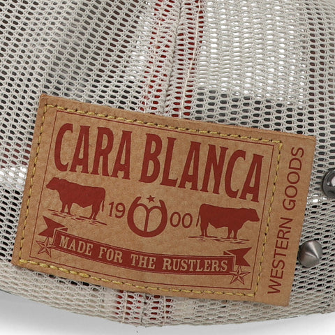 Gorra Cara Blanca CB Stunt Man Bullet Crema Rojo Unitalla