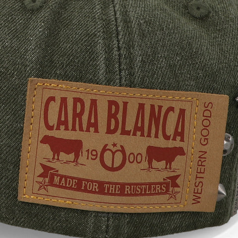 Gorra Cara Blanca CB Outlaw Mezclilla Verde Unitalla