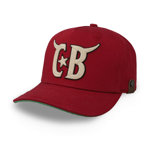 Gorra Cara Blanca CBR Cattleman Horns Roja Unitalla