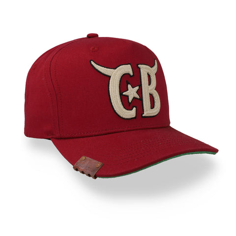 Gorra Cara Blanca CBR Cattleman Horns Roja Unitalla