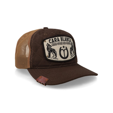 Gorra Cara Blanca Cattleman Bear Hardwork Unitalla