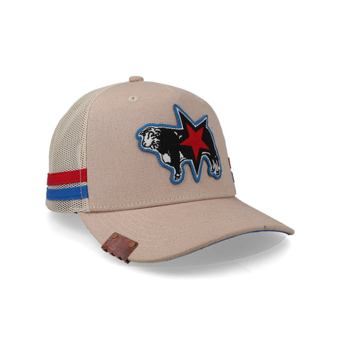 Gorra Cara Blanca Cattleman Double Line Hereford Almond
