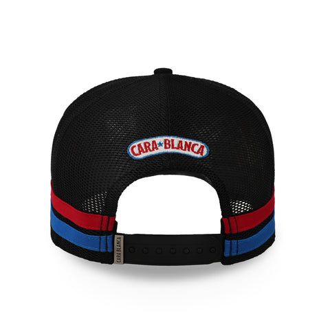 Gorra Cara Blanca Cattleman Double Line Star Negra Unitalla