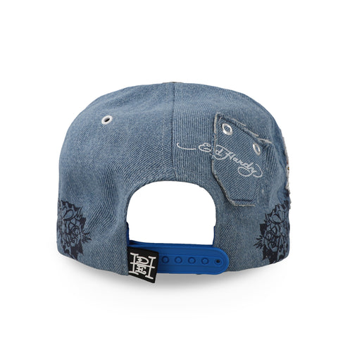 Gorra Ed Hardy Skull Fire and Pocket Azul Unitalla