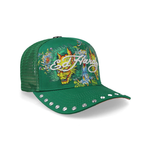 Gorra Ed Hardy For The World 2 Head Mesh Verde Unitalla
