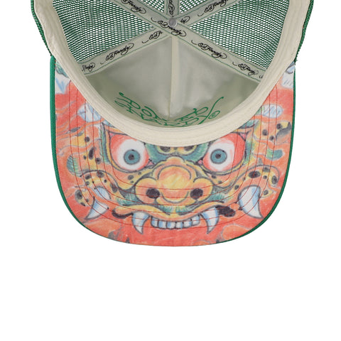 Gorra Ed Hardy For The World 2 Head Mesh Verde Unitalla