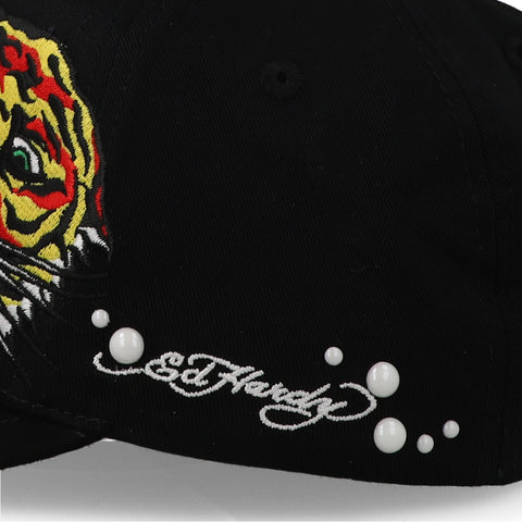 Gorra Ed Hardy Tiger and Pearls Negra Unitalla