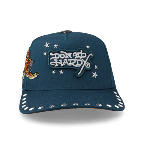 Gorra Ed Hardy Don Tiger and Stars Verde Azulado Unitalla