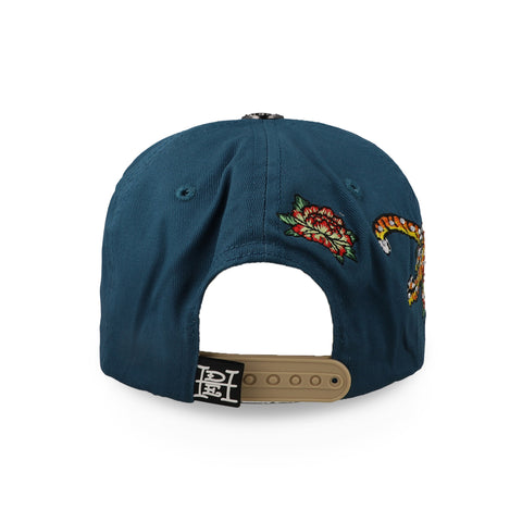 Gorra Ed Hardy Don Tiger and Stars Verde Azulado Unitalla