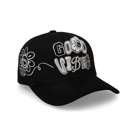 Gorra Pilotito Good Vibes Bob Negro Unitalla