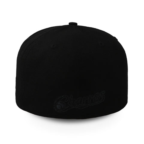 Gorra New Era 59 Fifty Charros Black on Black Cerrada
