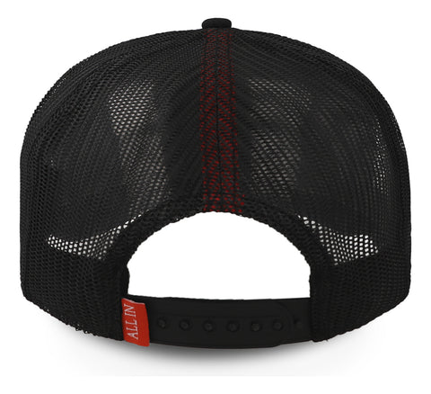 Gorra All In Chrome Trucker Negro Con Rojo Unitalla