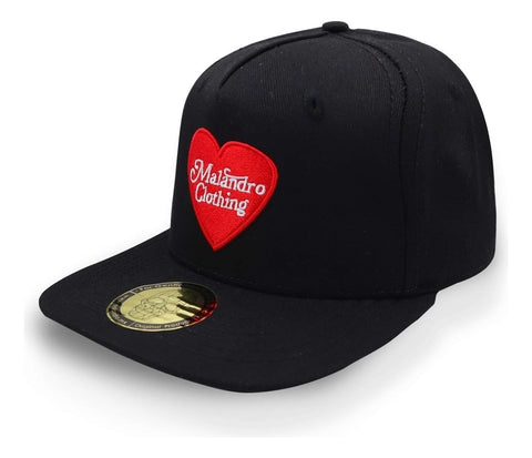 Gorra Malandro Red Heart Negro Unitalla