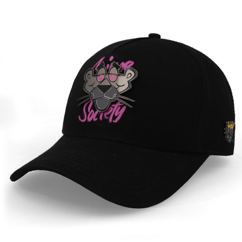 Gorra Cash Only Pantera Rosa Ft Crime Curve Negro Unitalla