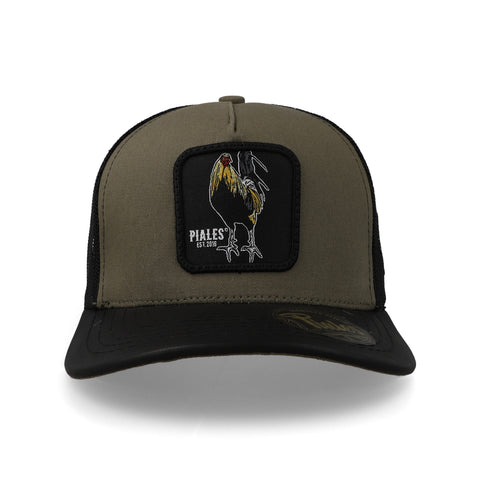 Gorra Piales Gallo Giro Olivo/Negro Unitalla