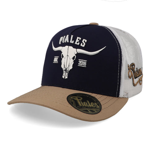 Gorra Piales Básica Long Horn Marino Unitalla