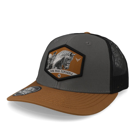 Gorra Ranch & Corral Equus Español Gris/Amarillo Unitalla