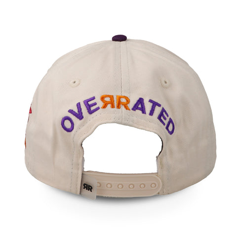Gorra Overrated LA Crema/Morada SNK Beige Ajustable