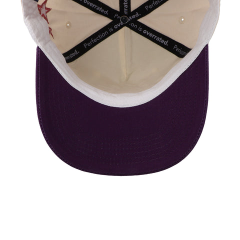 Gorra Overrated LA Crema/Morada SNK Beige Ajustable