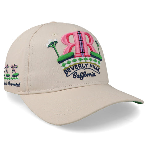 Gorra Overrated Beverly Hills California Beige Unitalla
