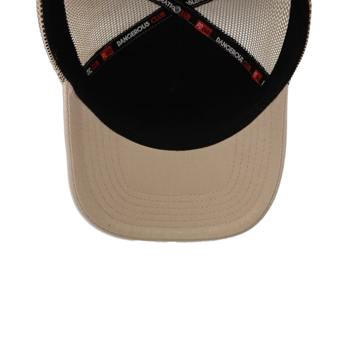 Gorra Problematic Paperplane Malla Arena Beige Ajustable