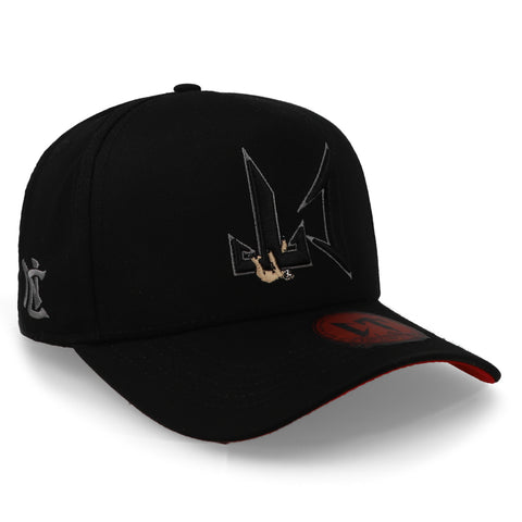 Gorra JC Hats CT Tumbada Negro/Rojo