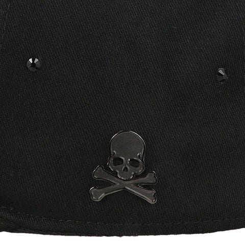 Gorra Cash Only Skull With Bling Negro Plana 1043