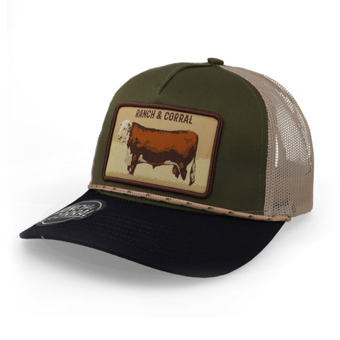 Gorra Ranch & Corral Ganadera 38 Olivo/Marino Unitalla