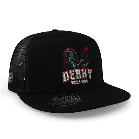Gorra Ranch Corral Rooster Derby 02 RCR22 Negro Unitalla