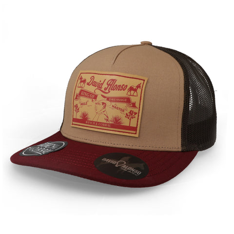 Gorra Ranch & Corral David Alonso 19 Natural/Guindo Unitalla