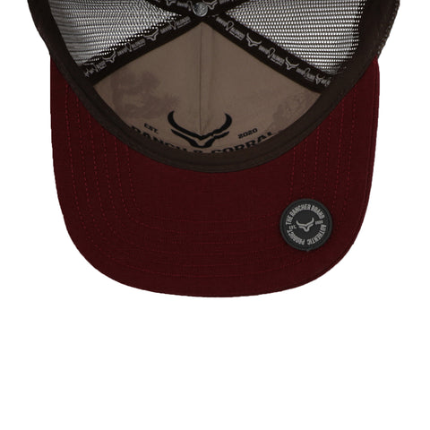 Gorra Ranch & Corral David Alonso 19 Natural Guindo Unitalla