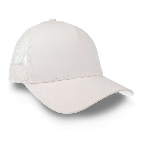 Gorra 2CAP Trucker Clásica 5 Panel Blanca Unitalla