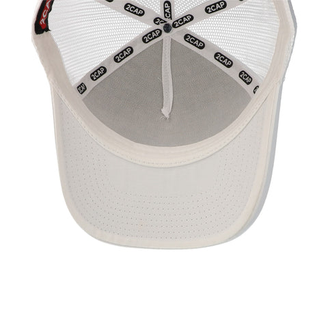 Gorra 2CAP Trucker Clásica 5 Panel Blanca Unitalla