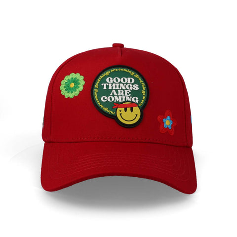 Gorra Problematic Chiquete Good Things Curva Roja Ajustable