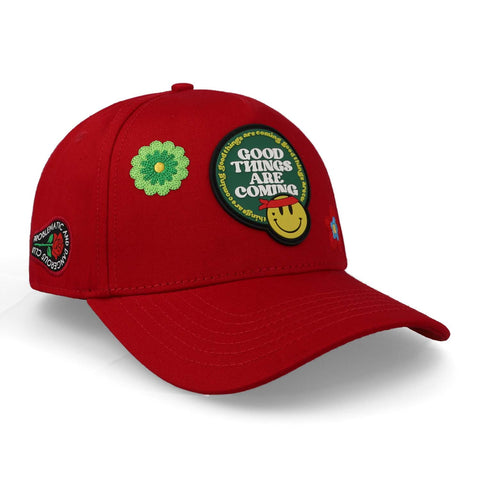 Gorra Problematic Chiquete Good Things Curva Roja Ajustable