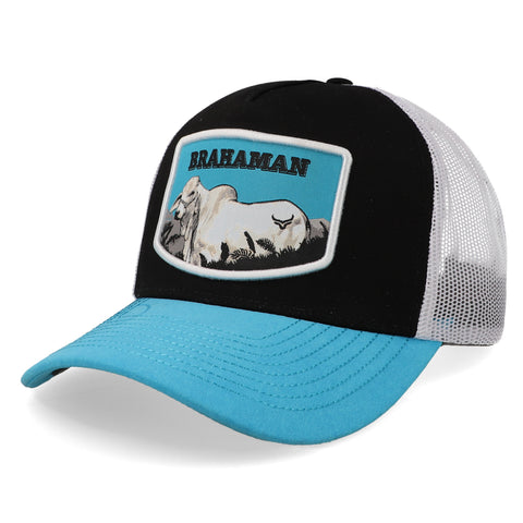 Gorra Ranch & Corral Ganadera 3 Negro/Azul Claro Unitalla