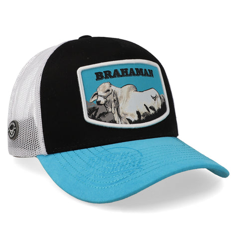 Gorra Ranch & Corral Ganadera 3 Negro/Azul Ajustable