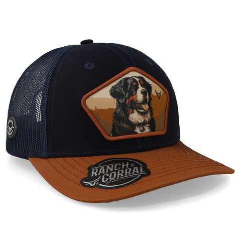 Gorra Ranch & Corral Dog Breeds 2 Marino/Café Ajustable